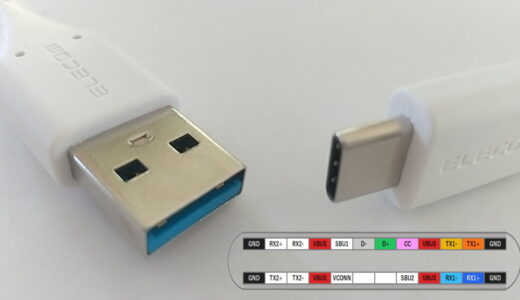 USB3.2ケーブルのピンアサイン