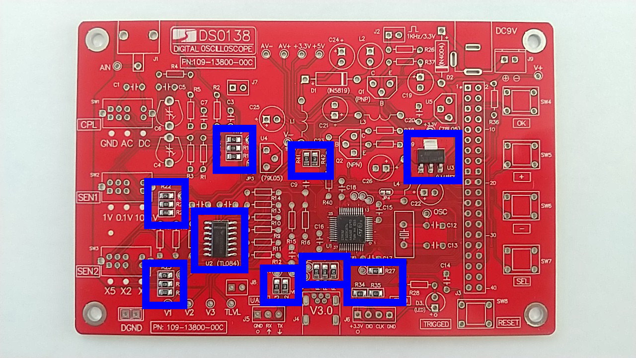 表面実装パーツが既にはんだ付けされたメイン基板