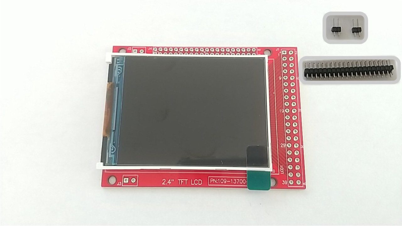 LCDモニタとピンヘッダ